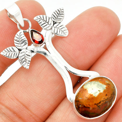 Rare Cady Mountain Agate & Garnet Pendant P-1420 SDP150246