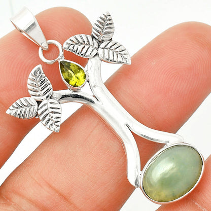 Chrysoprase - Australia & Peridot Pendant P-1420 SDP150255