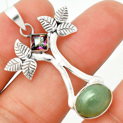 Natural Chrysoprase & Mystic Topaz Pendant P-1420 SDP150262