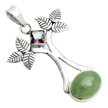 Natural Chrysoprase & Mystic Topaz Pendant P-1420 SDP150262