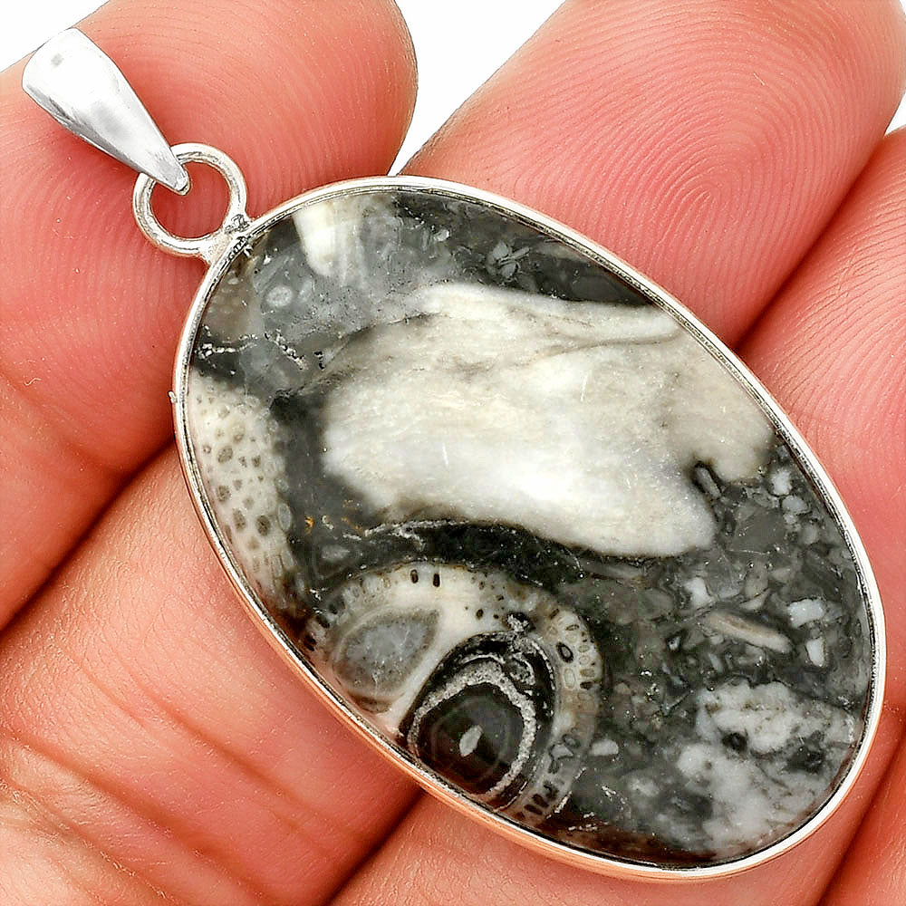 Natural Mexican Cabbing Fossil Pendant P-1001 SDP150280