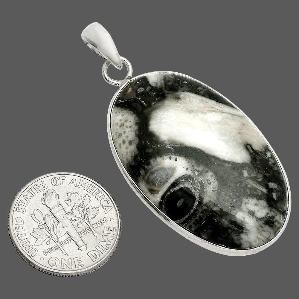 Natural Mexican Cabbing Fossil Pendant P-1001 SDP150280