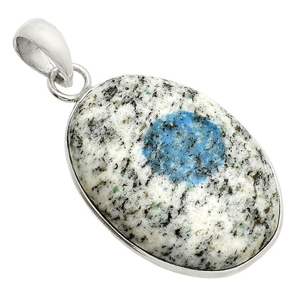 Natural K2 Blue - Azurite In Quartz Pendant P-1001 SDP150328