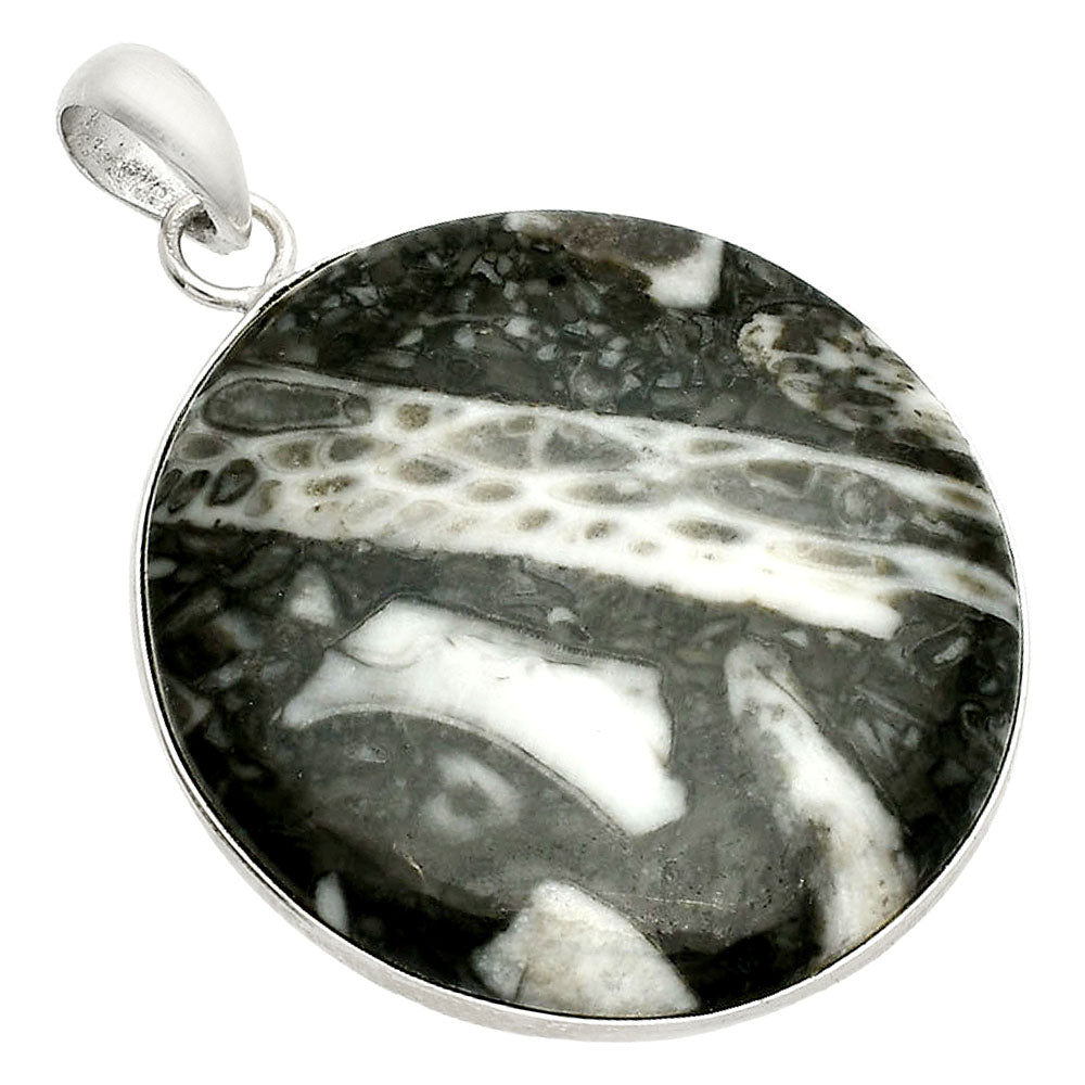 Natural Mexican Cabbing Fossil Pendant P-1001 SDP150329