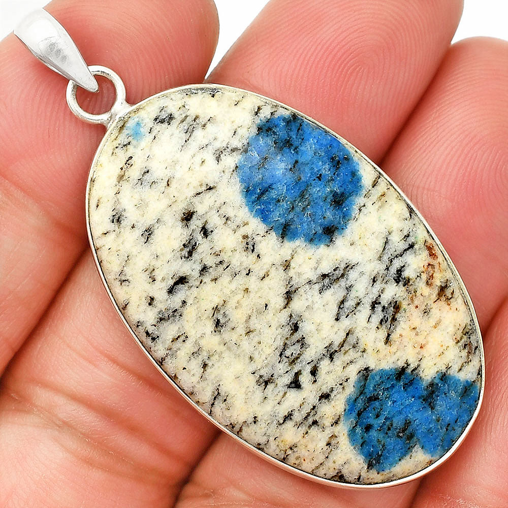 Natural K2 Blue - Azurite In Quartz Pendant P-1001 SDP150342