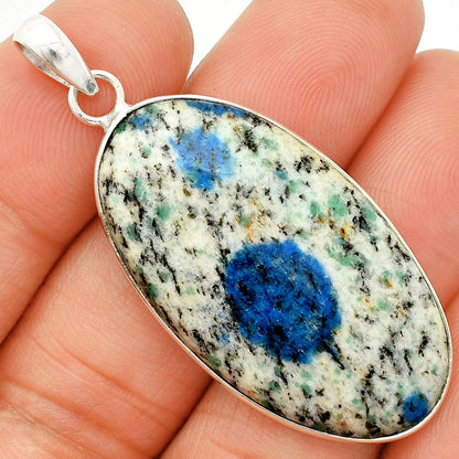 Natural K2 Blue - Azurite In Quartz Pendant P-1001 SDP150365