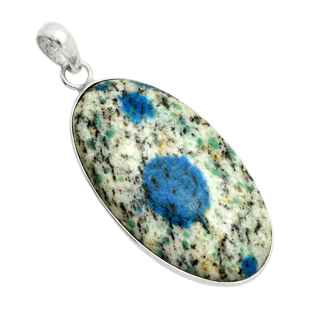 Natural K2 Blue - Azurite In Quartz Pendant P-1001 SDP150365