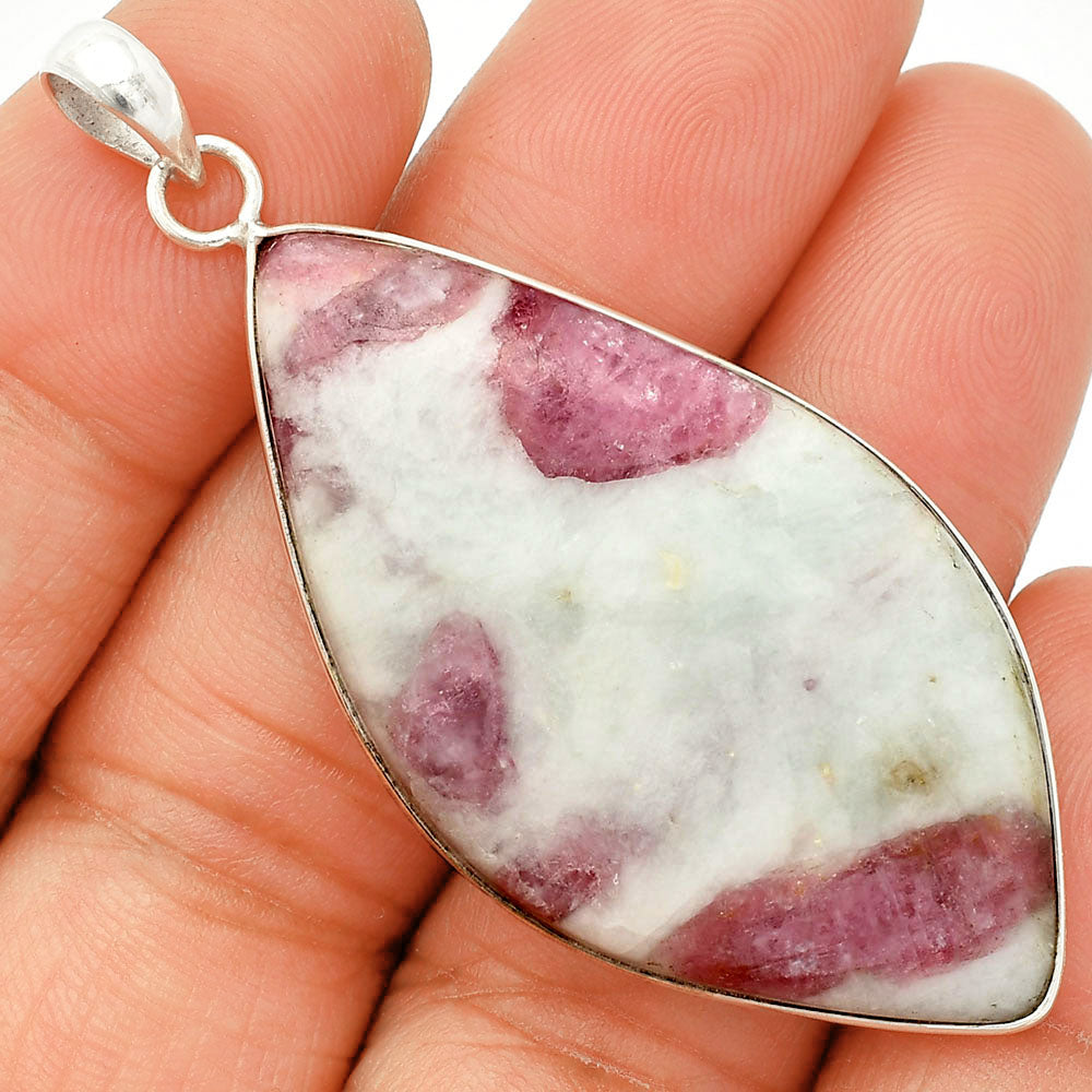 Natural Pink Tourmaline in Quartz Pendant P-1001 SDP150370