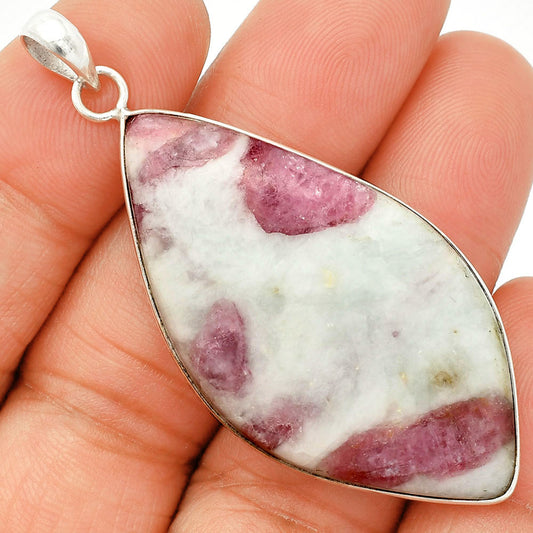 Natural Pink Tourmaline in Quartz Pendant P-1001 SDP150370
