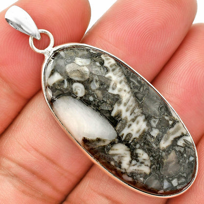 Natural Mexican Cabbing Fossil Pendant P-1001 SDP150428