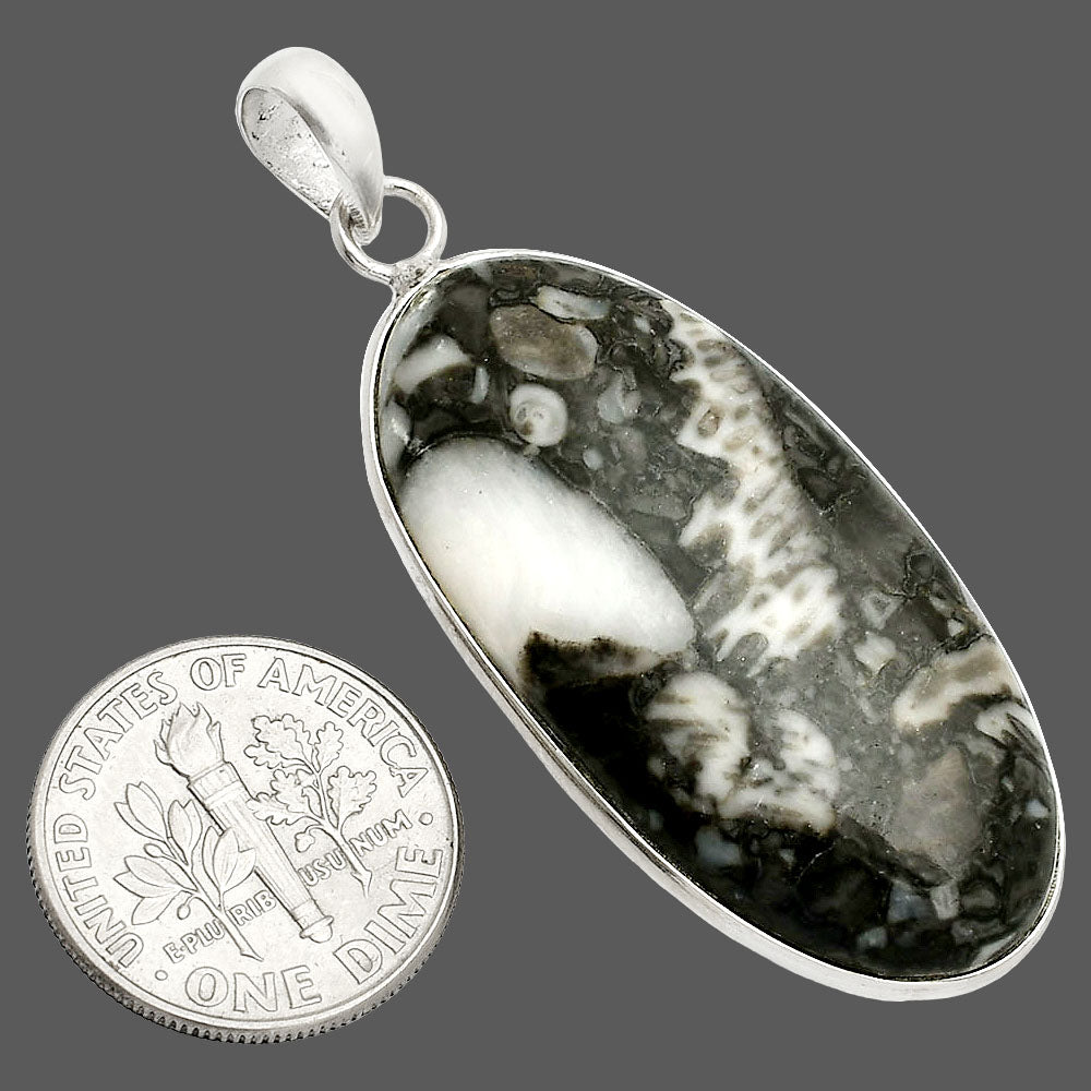 Natural Mexican Cabbing Fossil Pendant P-1001 SDP150428