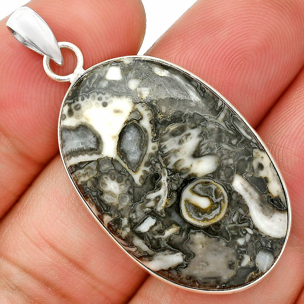 Natural Mexican Cabbing Fossil Pendant P-1001 SDP150433