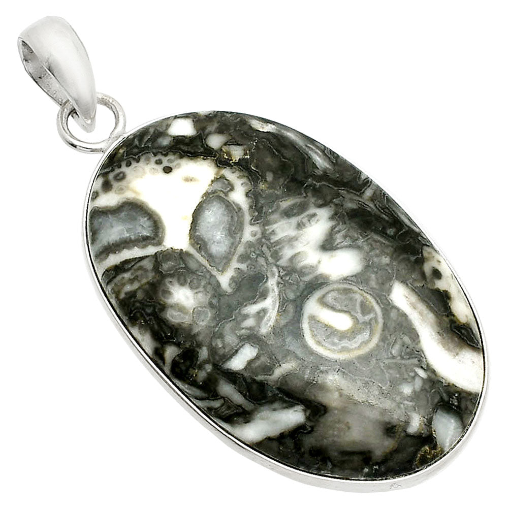 Natural Mexican Cabbing Fossil Pendant P-1001 SDP150433