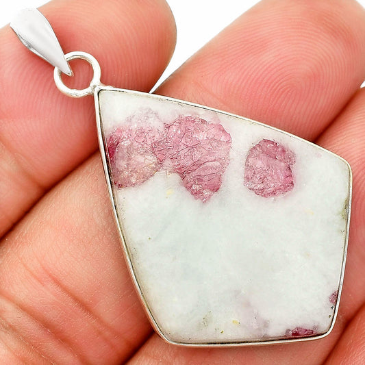 Natural Pink Tourmaline in Quartz Pendant P-1001 SDP150440