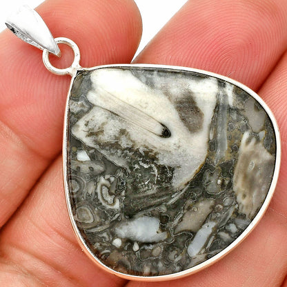 Natural Mexican Cabbing Fossil Pendant P-1001 SDP150454