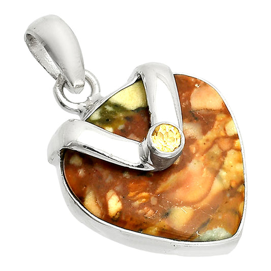 Rocky Butte Picture Jasper & Citrine Pendant P-1735 SDP150715