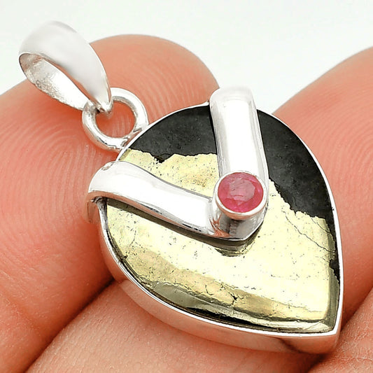 Apache Gold Healer's Gold & Ruby Pendant P-1735 SDP150729