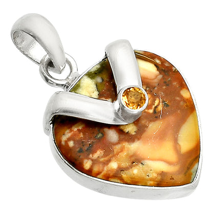 Rocky Butte Picture Jasper & Citrine Pendant P-1735 SDP150737