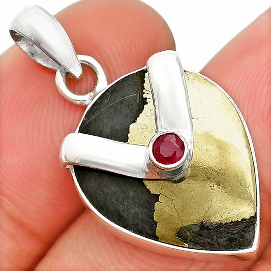 Apache Gold Healer's Gold & Ruby Pendant P-1735 SDP150771