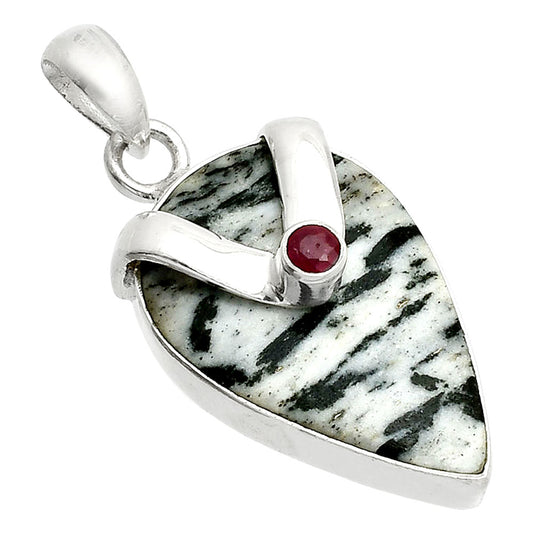 Natural Hornblende & Ruby Pendant P-1735 SDP150785