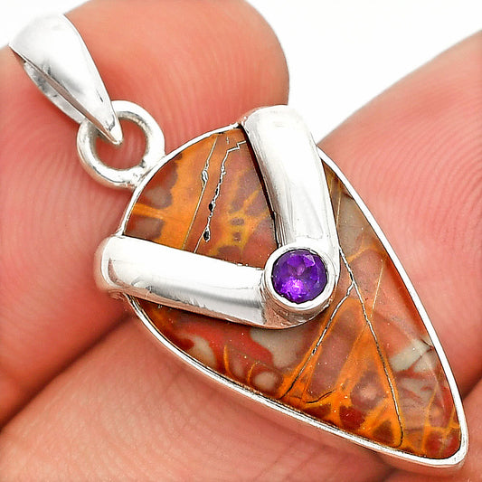 Natural Noreena Jasper & Amethyst Pendant P-1735 SDP150790