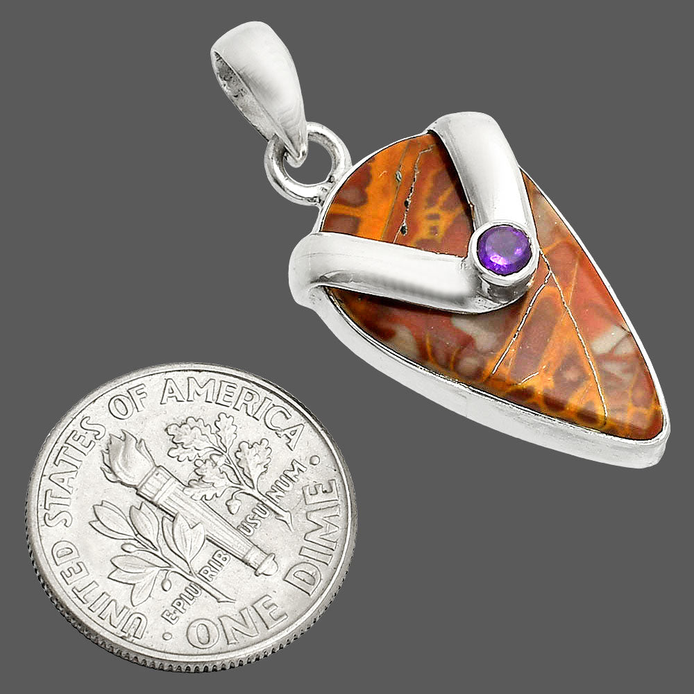 Natural Noreena Jasper & Amethyst Pendant P-1735 SDP150790