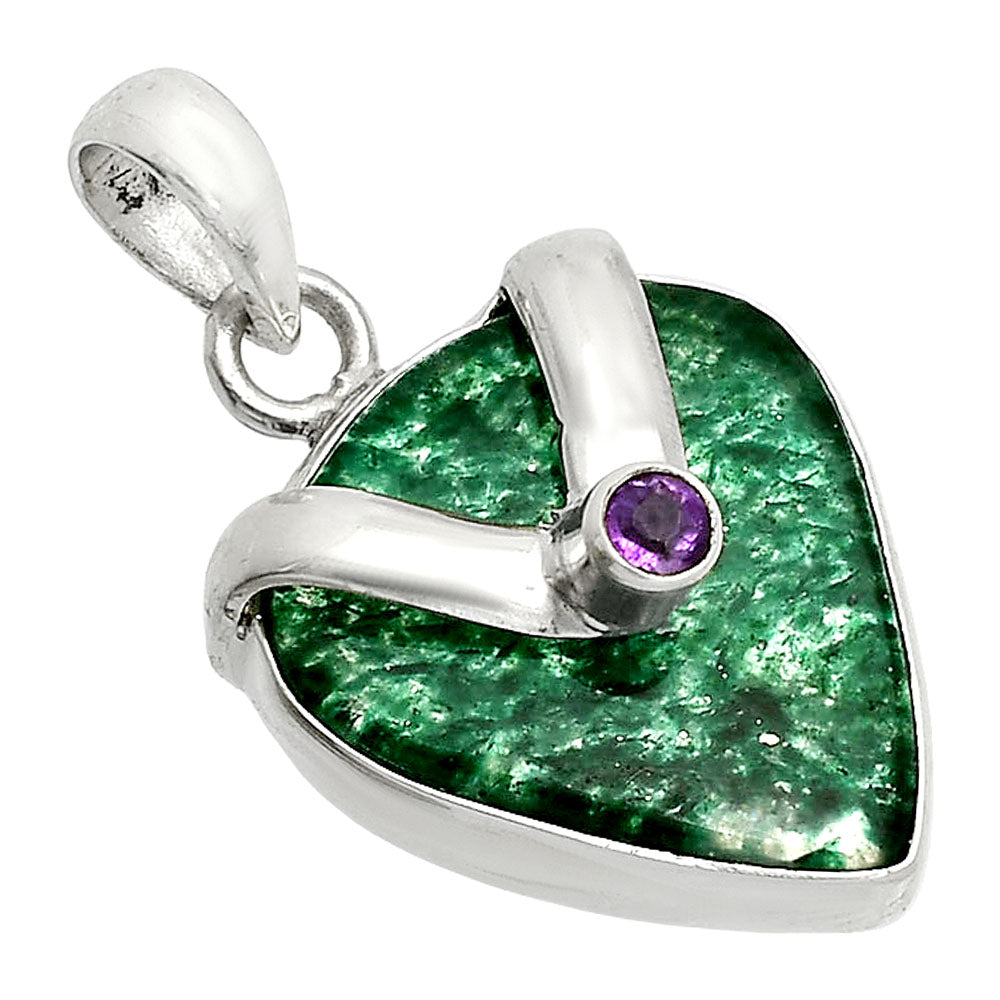 Natural Green Aventurine & Amethyst Pendant P-1735 SDP150798
