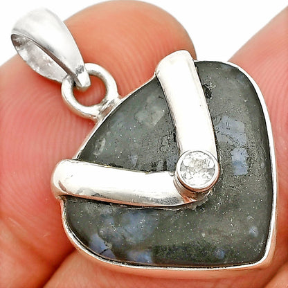 Llanite Blue Opal Crystal Sphere & Sky Blue Topaz Pendant P-1735 SDP150800