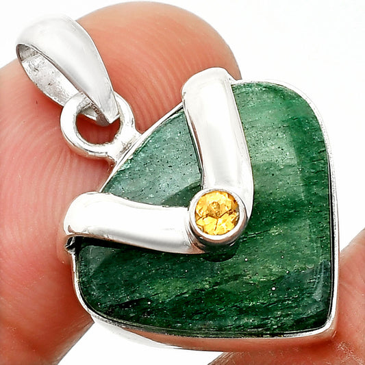 Natural Green Aventurine & Citrine Pendant P-1735 SDP150834
