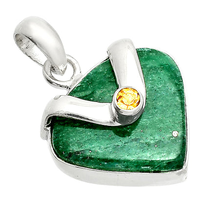 Natural Green Aventurine & Citrine Pendant P-1735 SDP150834