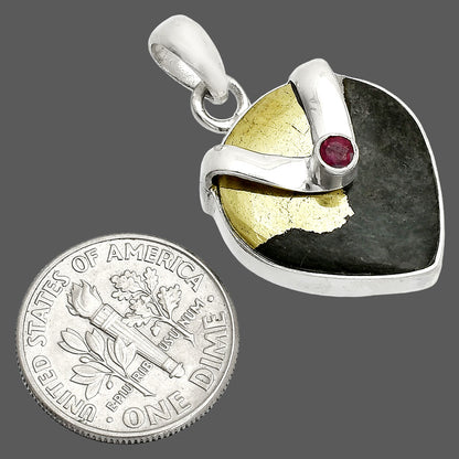 Apache Gold Healer's Gold & Ruby Pendant P-1735 SDP150838