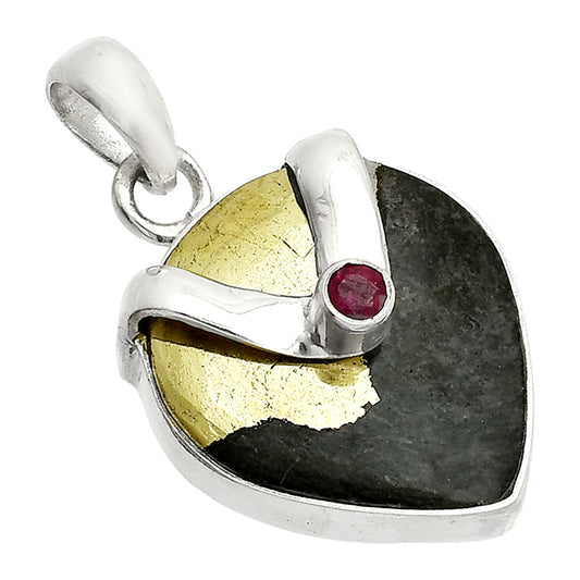 Apache Gold Healer's Gold & Ruby Pendant P-1735 SDP150838
