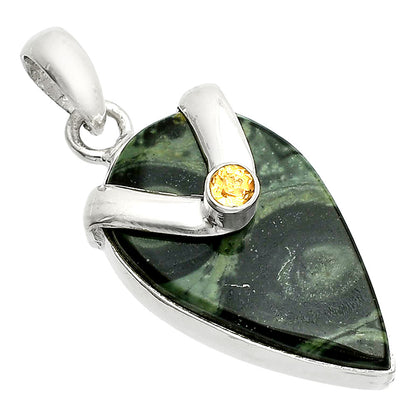 Natural Star Galaxy Jasper & Citrine Pendant P-1735 SDP150859