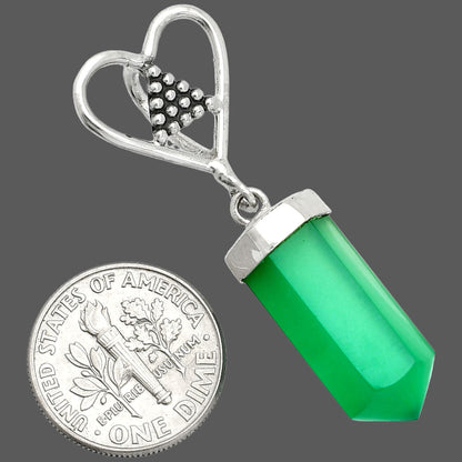 Heart Point - Natural Green Onyx Pendant P-1721 SDP150877