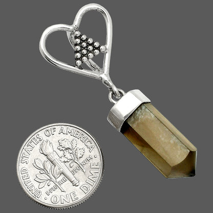 Heart Point - Natural Gray Moonstone Pendant P-1721 SDP150888