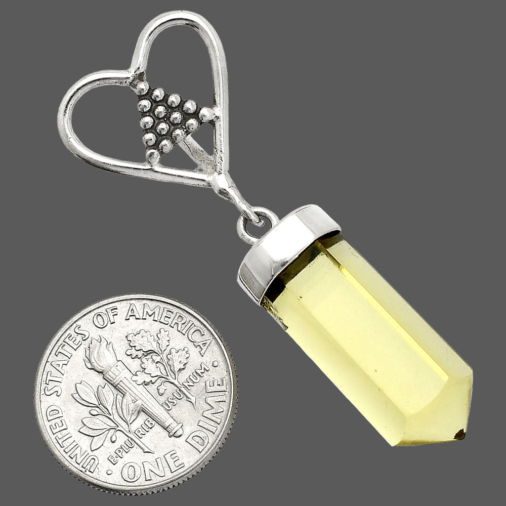 Heart Point - Natural Lemon Quartz Pendant P-1721 SDP150889