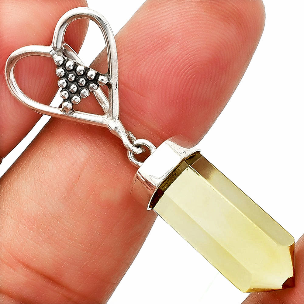 Heart Point - Natural Lemon Quartz Pendant P-1721 SDP150893
