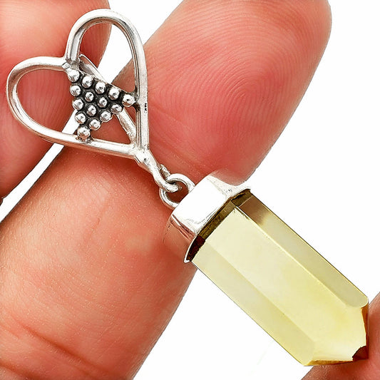 Heart Point - Natural Lemon Quartz Pendant P-1721 SDP150893