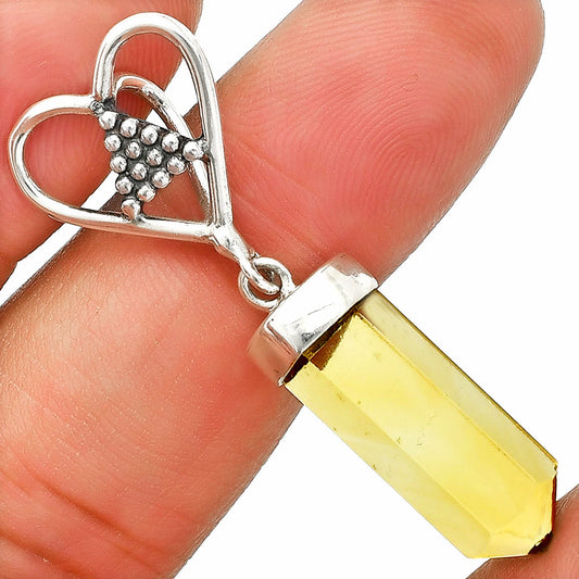 Heart Point - Natural Lemon Quartz Pendant P-1721 SDP150894