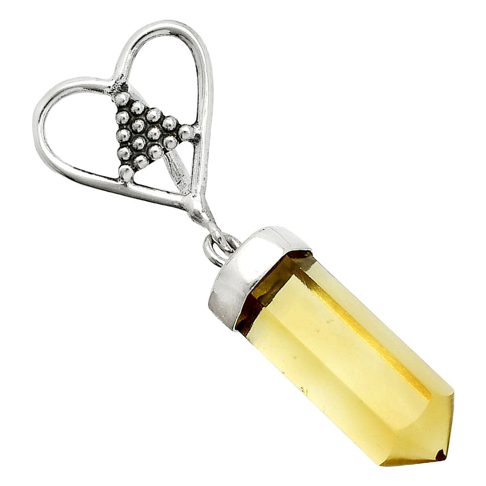 Heart Point - Natural Lemon Quartz Pendant P-1721 SDP150894