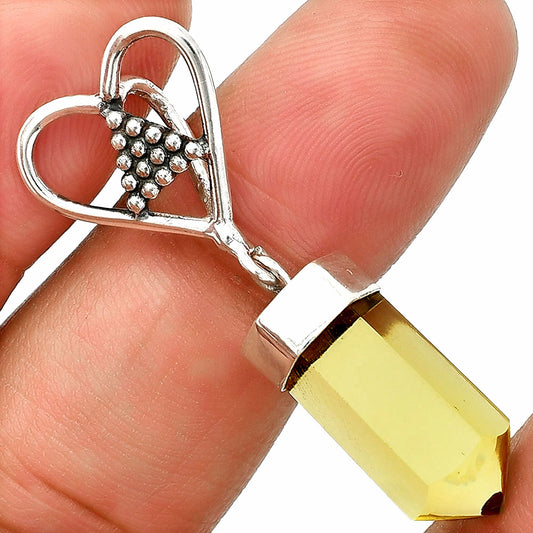 Heart Point - Natural Lemon Quartz Pendant P-1721 SDP150895