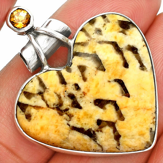 Natural Cobra Jasper & Citrine Pendant P-1159 SDP151036