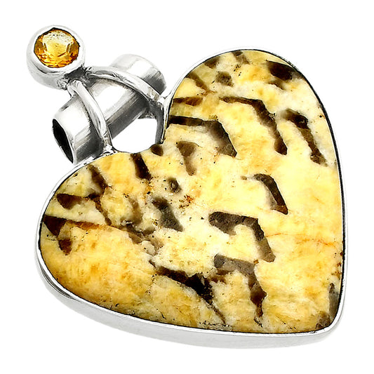 Natural Cobra Jasper & Citrine Pendant P-1159 SDP151036