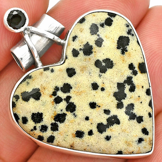Natural Dalmatian & Black Onyx Pendant P-1159 SDP151037