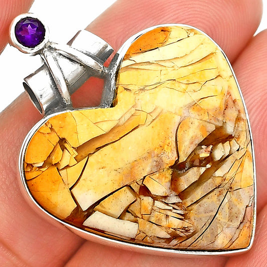 Brecciated Mookaite & Amethyst Pendant P-1159 SDP151039