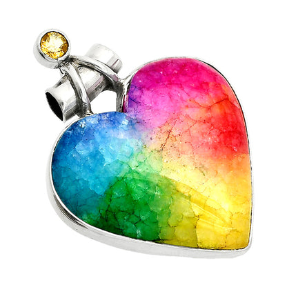 Natural Multi Solar Quartz & Citrine Pendant P-1159 SDP151048