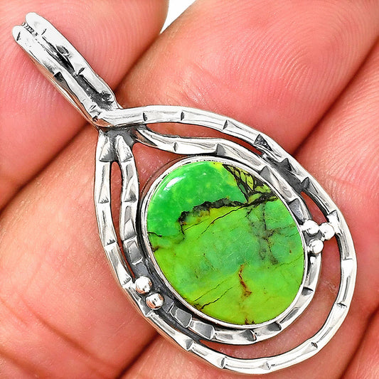 Natural Green Matrix Turquoise Pendant P-1410 SDP151050