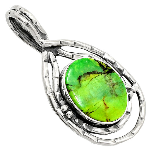 Natural Green Matrix Turquoise Pendant P-1410 SDP151050