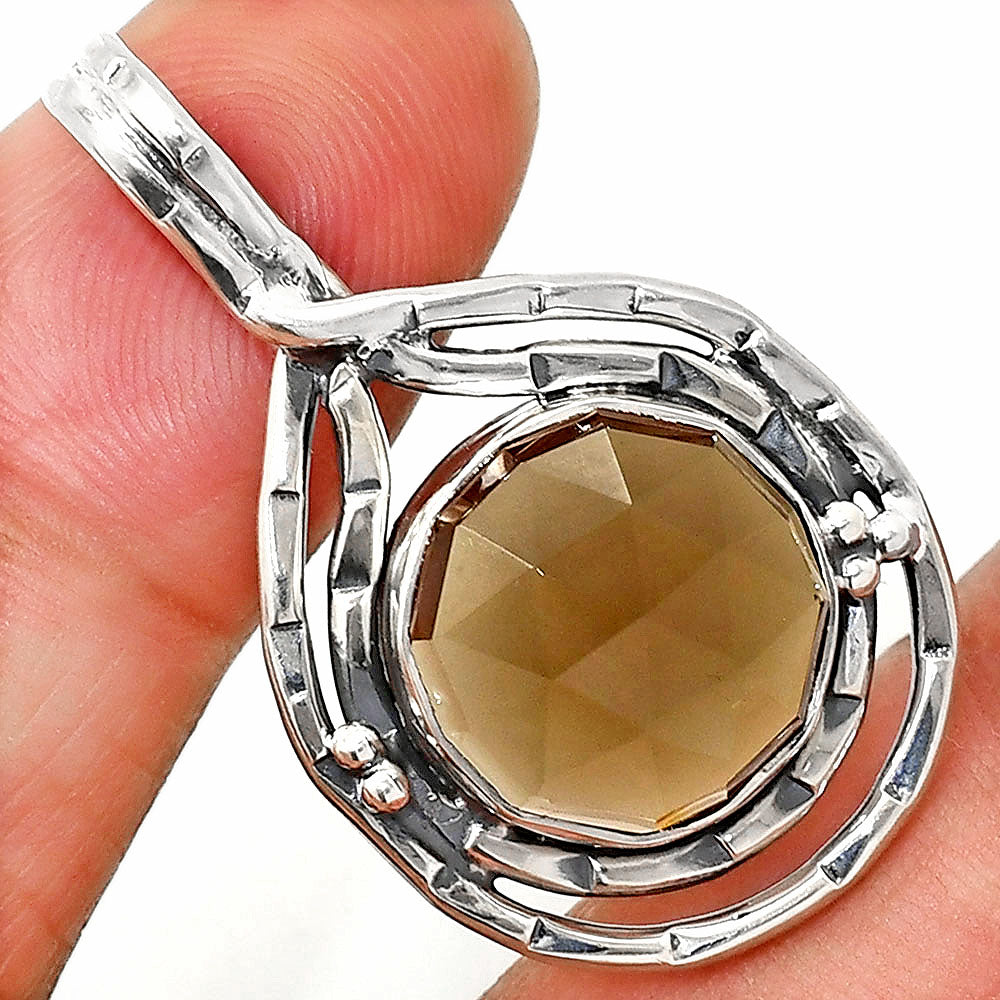 Natural Smoky Quartz Checker - Brazil Pendant P-1410 SDP151056