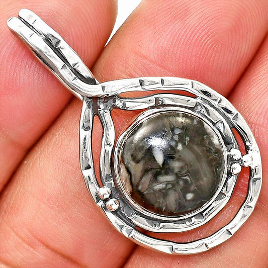 Natural Mexican Cabbing Fossil Pendant P-1410 SDP151074
